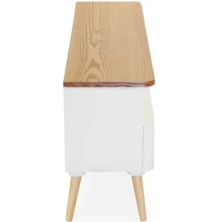 Meuble TV Scandinave Bois Blanc ACHUMAWI