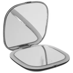 Miroir de poche avec lampe LED