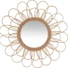 Miroir Fleur en Rotin D56
