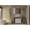 Miroir Led avec Colonne Integrée 1 Porte coloris Béton L92 cm
