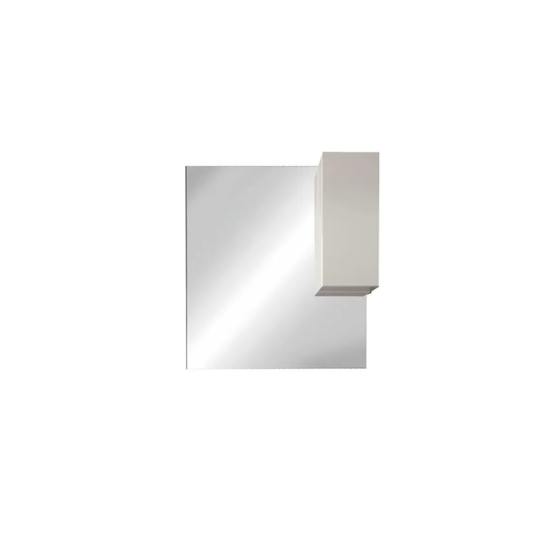 Miroir Led Villarica avec Colonne Integrée laqué brillant blanc