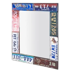 Miroir mural multicolore Plaques