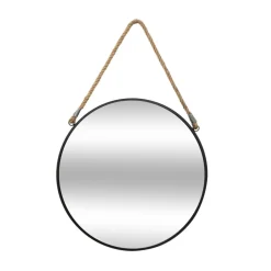 Miroir Rond à Corde en Métal