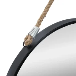 Miroir Rond à Corde en Métal