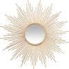 Miroir soleil tube doré D99