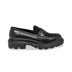 Mocassin - Noir en cuir