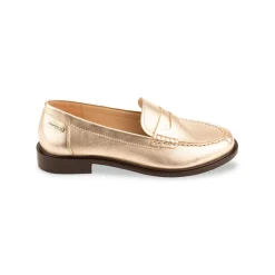 Mocassin femme or LUCIE en cuir