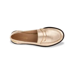 Mocassin femme or LUCIE en cuir