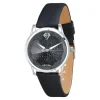 Montre Ambrine élégante noire ornée de Cristaux scintillants