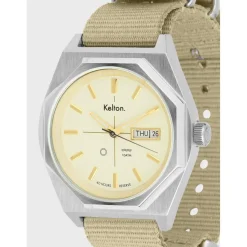 Montre automatique Octogone champagne nato sable