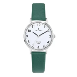 Montre Certus 644448 Bracelet Cuir Vert Femme