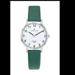 Montre Certus 644448 Bracelet Cuir Vert Femme
