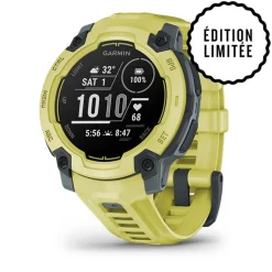 Montre Connectée Garmin - 010-02933-01 Instinct E – 45 mm, Citron vert avec bracelet citron vert