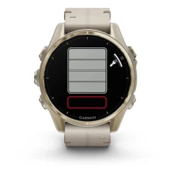 Montre Connectée Garmin - 010-02903-40 Fēnix 8 Amoled - 43Mm - Sapphire, Soft Gold Avec Bracelet Cuir Beige Crème + Bracelet Silicone Gris Cendré