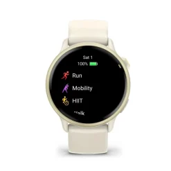 Montre Connectée Garmin Vívoactive 6 - 010-02985-01 Bracelet Silicone Ivoire