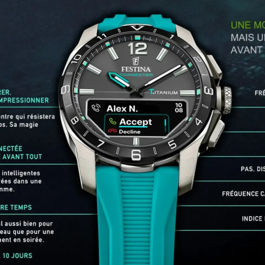 Montre connectée Homme Festina - F23000-1 Bracelet Silicone Bleu Marine