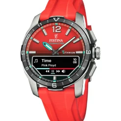Montre connectée Homme Festina - F23000-6 Bracelet Silicone Rouge