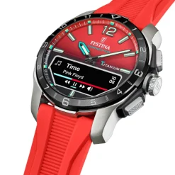 Montre connectée Homme Festina - F23000-6 Bracelet Silicone Rouge