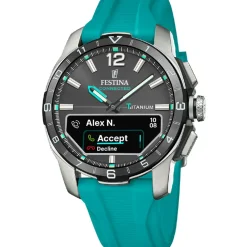 Montre connectée Homme Festina - F23000-5 Bracelet Silicone Turquoise