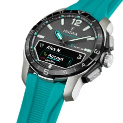 Montre connectée Homme Festina - F23000-5 Bracelet Silicone Turquoise