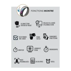 Montre connectée Homme SW035F01 Bracelet Silicone Noir