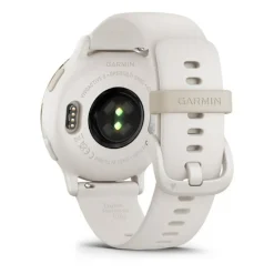 Montre connectée Mixte Garmin VÍVOACTIVE® 5 Lunette aluminium Soft Gold, boitier ivoire et bracelet silicone ivoire