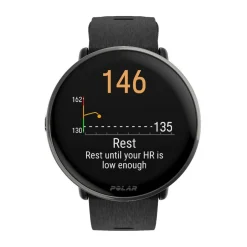 Montre connectée Mixte Polar Ignite 3 Titanium Silicone Noir S-L