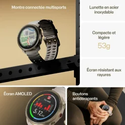 Montre connectée Mixte POLAR Vantage M3 Greige Sand - 900112399 Bracelet Silicone Beige