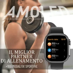 Montre connectée Mixte Smarty Powerful Amoled - SW071E Bracelet Silicone Noir
