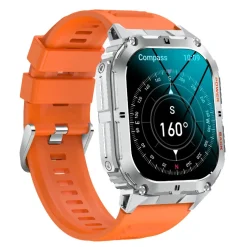 Montre connectée Mixte Smarty Compass Amoled - SW074B Bracelet Silicone Orange