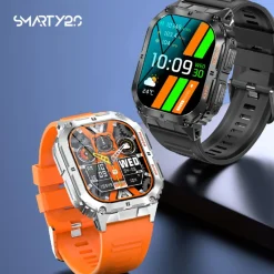 Montre connectée Mixte Smarty Compass Amoled - SW074B Bracelet Silicone Orange