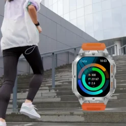 Montre connectée Mixte Smarty Compass Amoled - SW074B Bracelet Silicone Orange