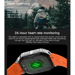 Montre connectée Mixte Smarty Compass Amoled - SW074B Bracelet Silicone Orange
