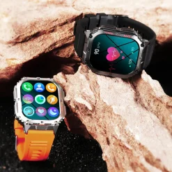 Montre connectée Mixte Smarty Compass Amoled - SW074B Bracelet Silicone Orange