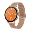 Montre connectée Mixte Smarty Super Slim Amoled - SW079A Bracelet Acier Doré rose