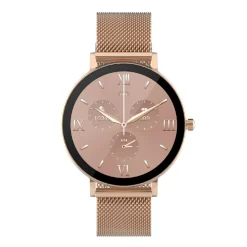 Montre connectée Mixte Smarty Super Slim Amoled - SW079A Bracelet Acier Doré rose