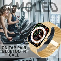 Montre connectée Mixte Smarty Super Amoled - SW070I Bracelet Acier Argent