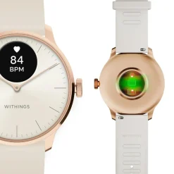 Montre de Santé Connecté Femme Withings Scanwatch Light - Wsw L Rowhi Bracelet Caoutchouc Blanc
