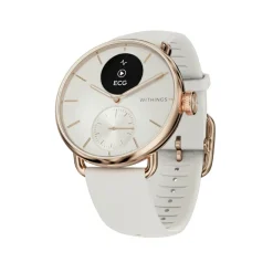 Montre de Santé Connecté Femme Withings Scanwatch 2 - Wsw 238 Rowhi Bracelet Caoutchouc Blanc