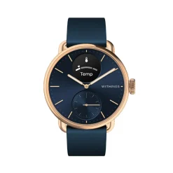 Montre de Santé Connecté Femme Withings Scanwatch 2 - Wsw 238 Roblu Bracelet Caoutchouc Bleu
