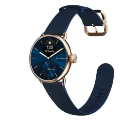 Montre de Santé Connecté Femme Withings Scanwatch 2 - Wsw 238 Roblu Bracelet Caoutchouc Bleu