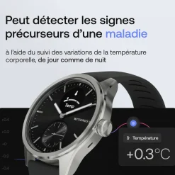 Montre de Santé Connecté Femme Withings Scanwatch 2 - Wsw 238 Black Bracelet Caoutchouc Noir