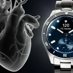 Montre de Santé Connectée Homme Withings Scanwatch Nova - Wsw N Blue Bracelet Acier Argent
