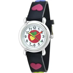 Montre enfant cœur noire