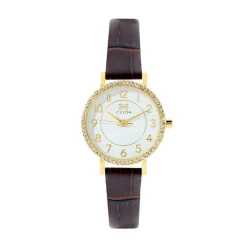 Montre Femme Clyda Justine - CLA826DWR Bracelet Cuir Marron