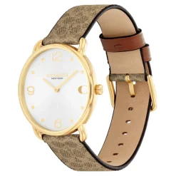 Montre Femme Coach Elliot - 14504205 Bracelet Cuir Marron
