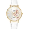 Montre Femme Go Mademoiselle Fleurs - 699575 Bracelet Doré