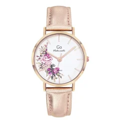 Montre Femme Go Mademoiselle Fleurs - 699594 Bracelet Doré rose