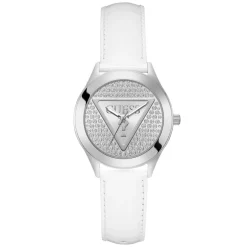 Montre Femme Guess Glitz Plaque - GW0745L3 Bracelet Acier Blanc
