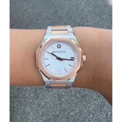Montre Femme Maison Du Temps MTGamma Femme Blanc Acier Doré Rose